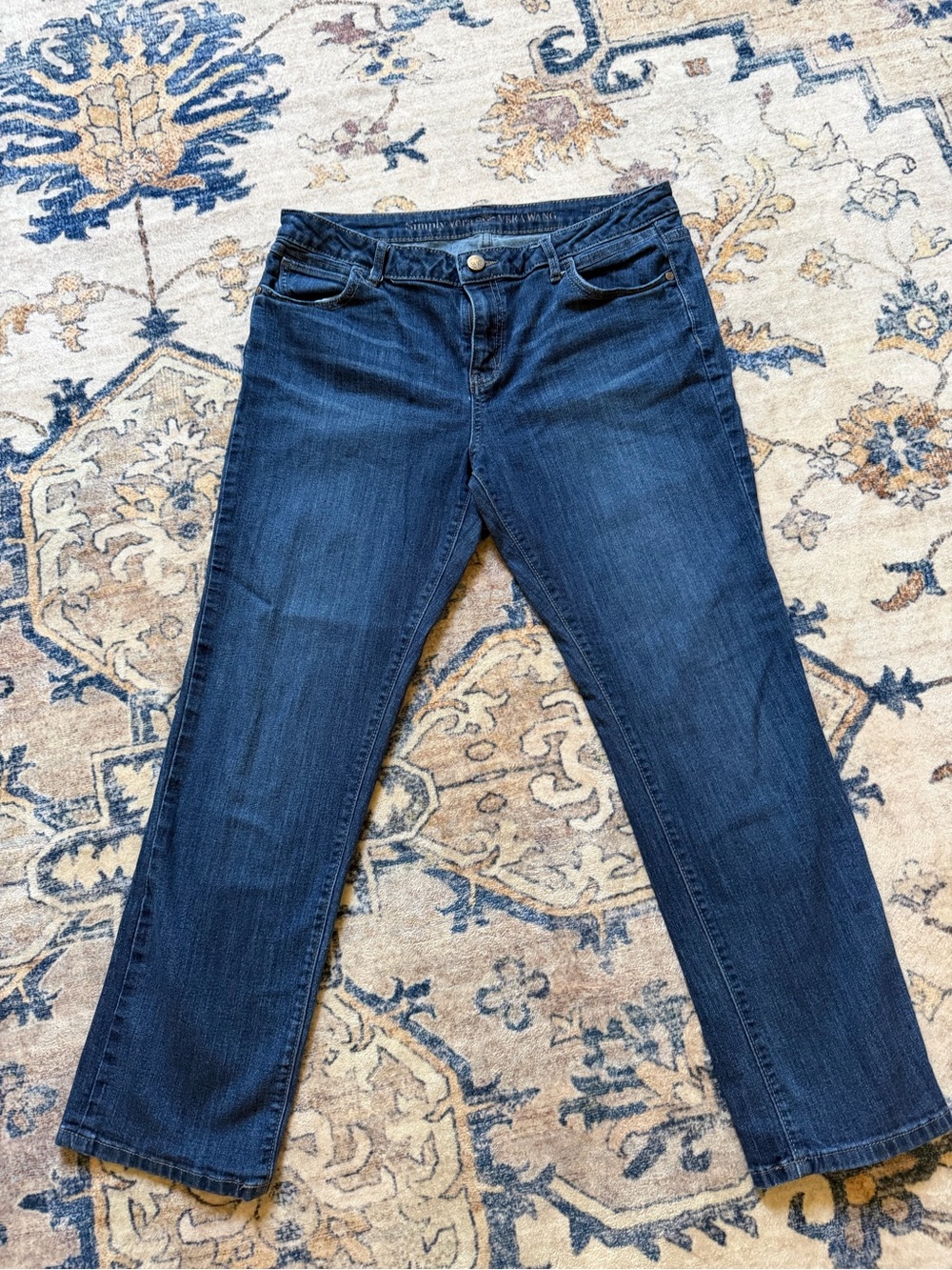 Simply Vera Vera Wang Dark Blue Straight Leg Jeans